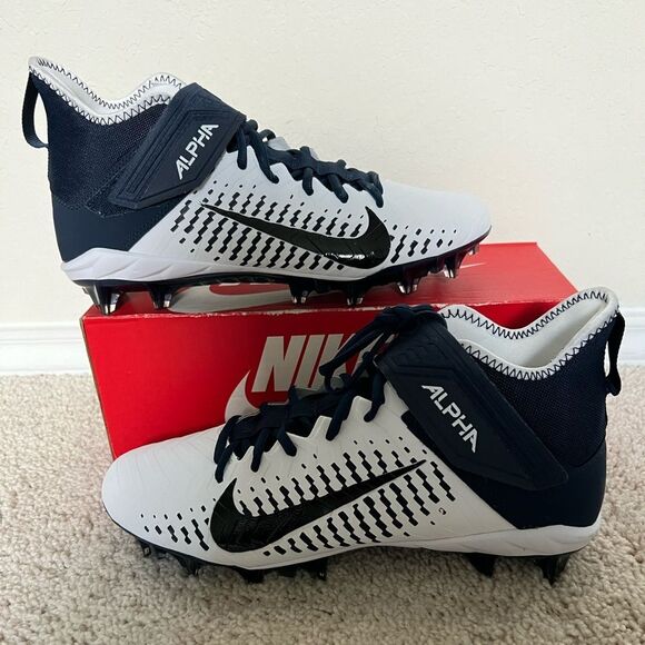 Nike Alpha Menace Pro 2 MID Football Cleats Midnight Navy - Picture 1 of 11